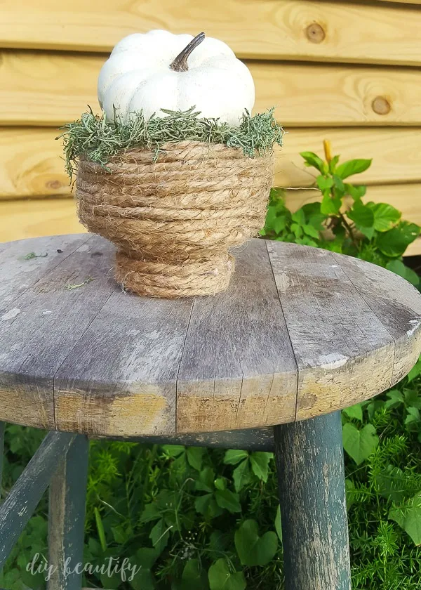 rope bowl, perfect for Fall!