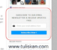 Cara Membuat Email Subscription Minimalis di Blog