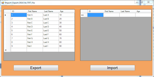 How To Get And Set DataGridView Data To Txt File Text Using C C# Import And Export Text File To DataGridView