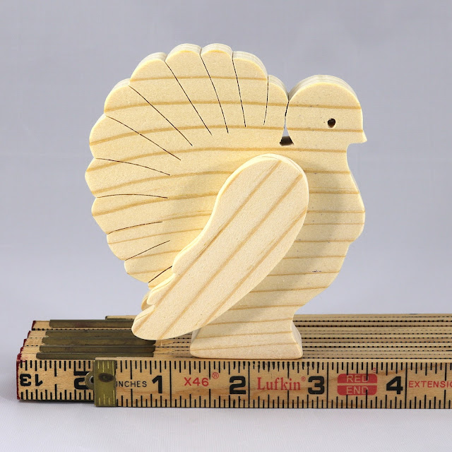 Handmade Wood Turkey Cutout 3D Layered Animal Toy Decoration