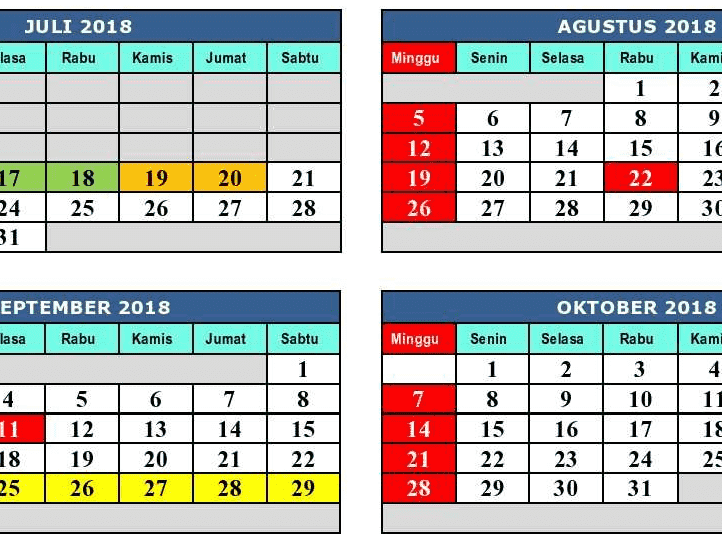 Download Kalender Pendidikan Tahun Pelajaran 2018/2019