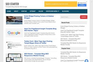 Seo Starter - Template Blog Seo Friendly Terbaru Gratis