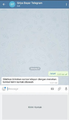 CARA TRANSAKSI PPOB VIA TELEGRAM