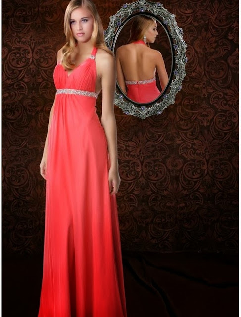 pink evening dress