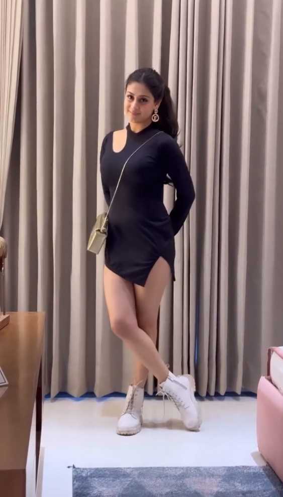 isha malviya short dress legs bigg boss tv actress