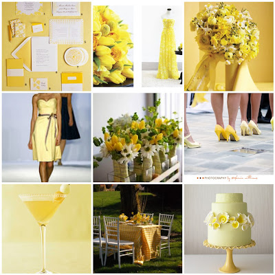 Photo credits 1st row Yellow invitation suite from Martha Stewart Weddings