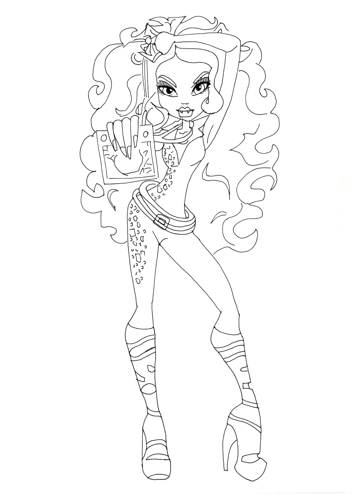 Monster High Coloring Pages Baby Clawdeen
