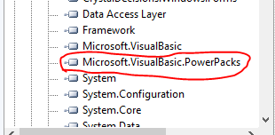 The type or namespace name 'LineShape' does not exist in the namespace 'Microsoft.VisualBasic.PowerPacks' 