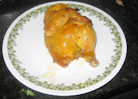 Orange ginger-glazed Cornish hens 