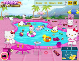 Gambar Game Hello Kitty Berenang Lucu Online 