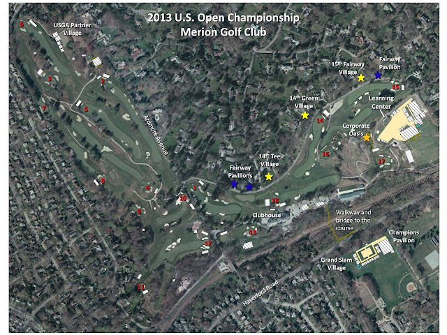 map from Embassy Suites Philadelphia to Merion Golf Club