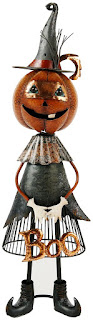  Jackolantern Witch Metal Boo Decor for Halloween