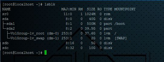 lsblk command line in linux