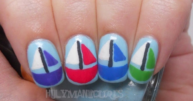 Holy Manicures: Summer Sailboat Nails.