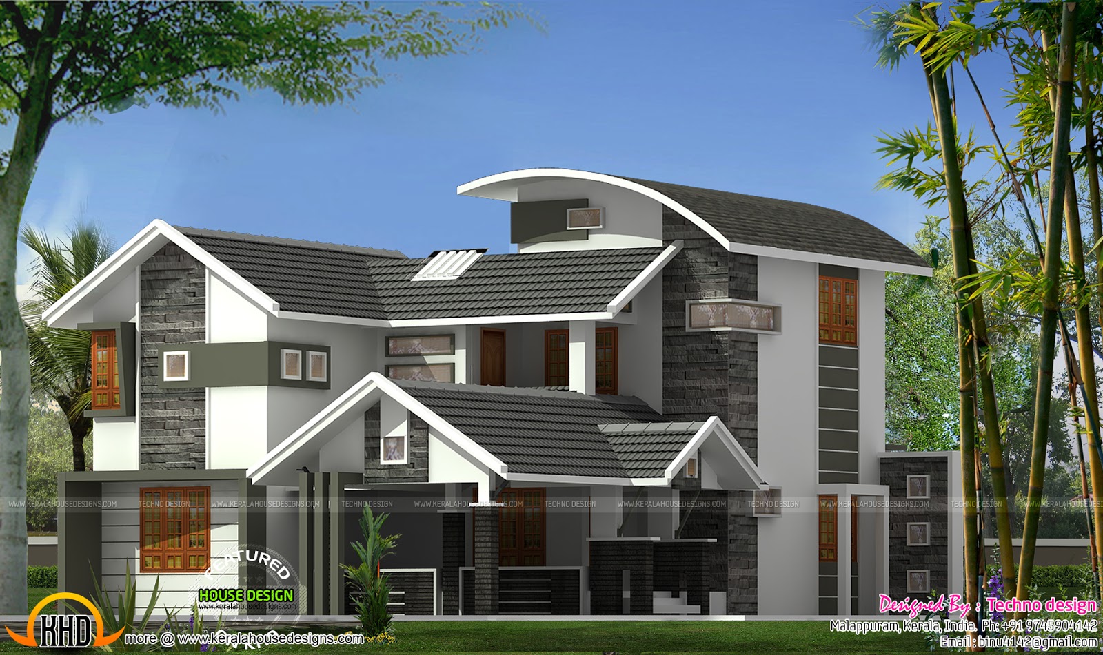 4 bedroom house in 2100 Square Feet Kerala home design 