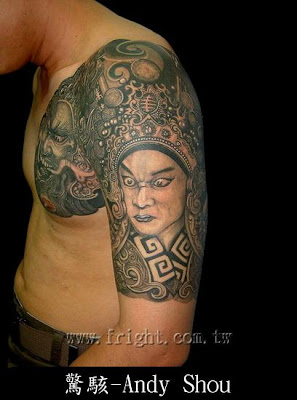 Chinese opera tattoo design