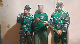 Hasil Binter Di Perbatasan, Warga Sukarela Serahkan Senpi Rakitan ke Satgas Pamtas Yonif 645/GTY