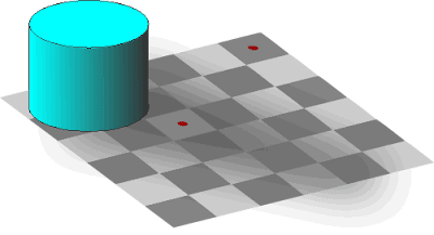 Chessboard Optical Illusion - Chessboard Shading Optical Illusion