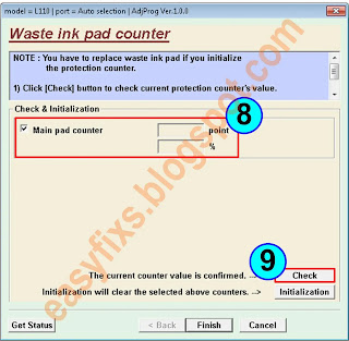 How to reset waste ink pad counter on Epson L355, L358 - 03