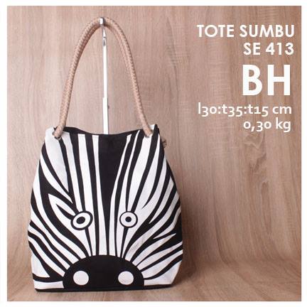 jual online tote bag tali sumbu lucu murah karakter zebra