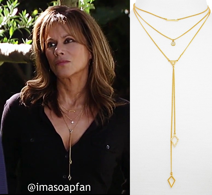 Alexis Davis. Nancy Lee Grahn, Layered Geometric Pendant Necklace, General Hospital, GH