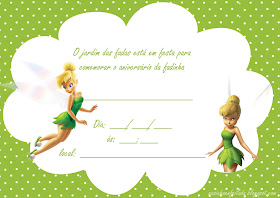 convite tinker bell aniversário para imprimir gratis