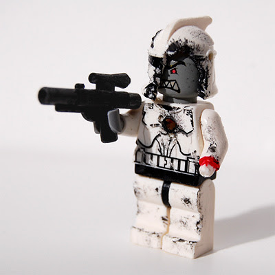 Star Wars Zombies Lego Clone Trooper for a Lego Star wars custom contest.