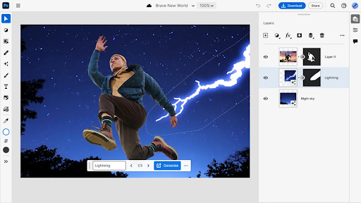 Chromebook Plus の Adobe Photoshopの画像