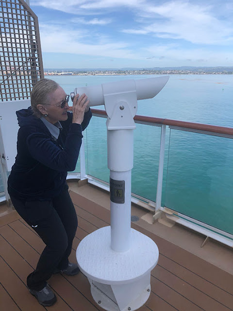 Resident Astronomer tries observing aboard Viking Orion (Source: Palmia Observatory)