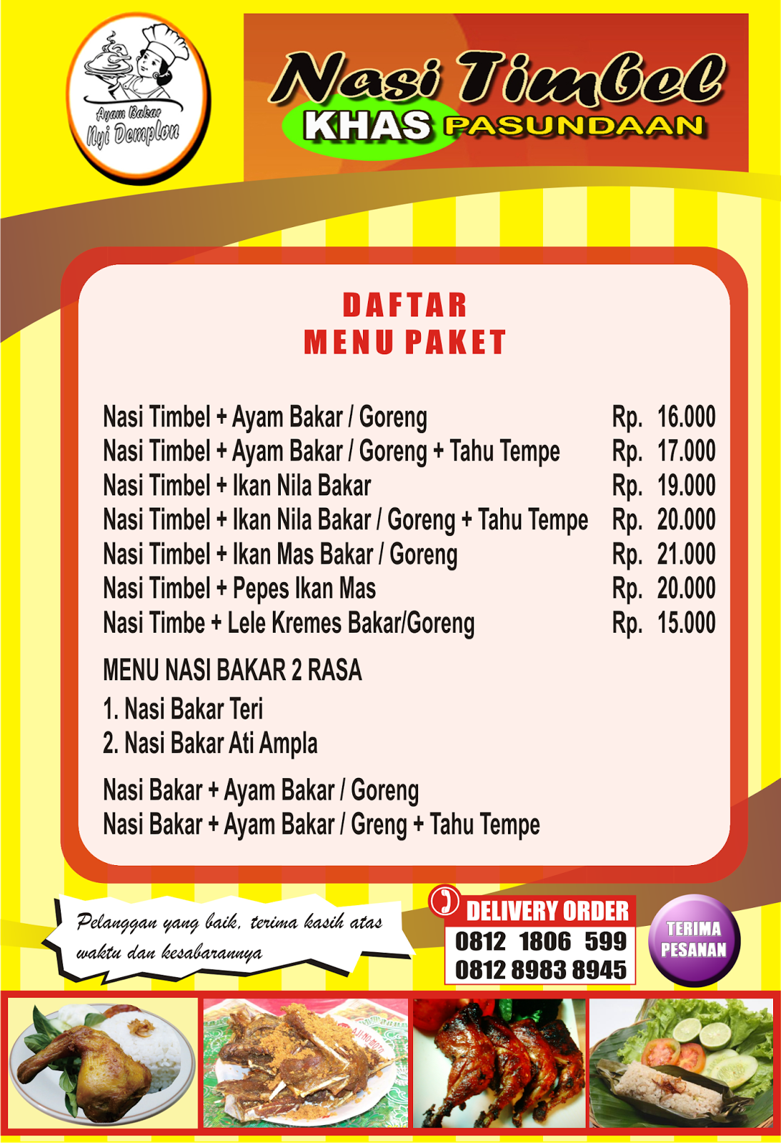  Contoh  Desain Daftar Menu  Makanan  dan Minuman Desain Grafis Digital Printing Tutorial Komputer