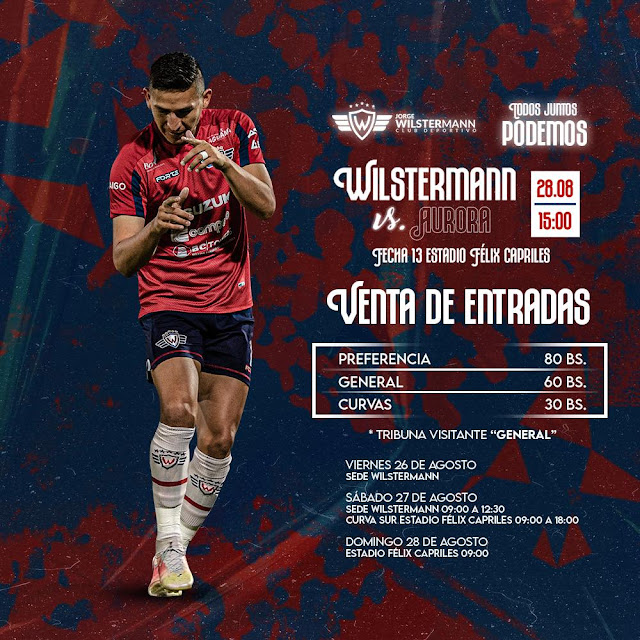 Venta de Entradas Wilstermann vs Aurora