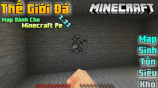 Map "Thế Giới Toàn Đá" Sinh Tồn Siêu Khó Dành Cho Minecraft PE 1.21+|MAP SINH TỒN CHO MCPE