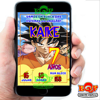 Convite Virtual, Dragon Ball Z, Convite Virtual Dragon Ball Z, Personalizados Dragon Ball Z, Brindes Dragon Ball Z, Tema Dragon Ball Z, Convite Dragon Ball Z, Festa Dragon Ball Z, Convite Infantil