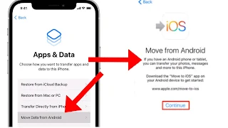 How to move data from android