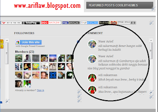 Widget Recent Comments Gravatar/Gambar Pada Blogger 