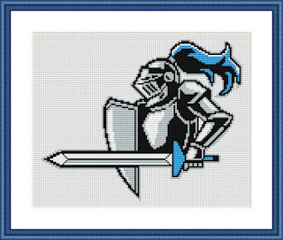 Knight cross stitch pattern - Tango Stitch