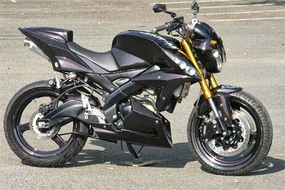 Modifikasi vixion street fighter hitam mentor