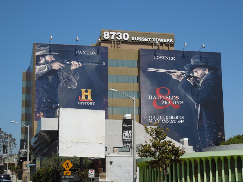 Giant Hatfields McCoys TV billboards