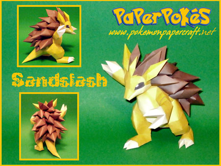 Pokemon Sandslash Papercraft