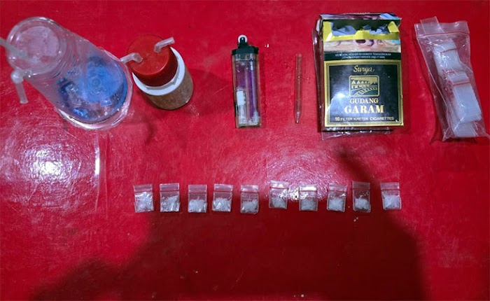 Lima Pengedar dan Pengguna Sabu Diamankan Satres Narkoba Polres Asahan di Sei Dadap