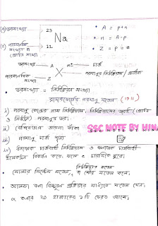 এসএসসি রসায়ন ৩য় অধ্যায় নোট ও পিডিএফ | পদার্থের গঠন নোট | SSC chemistry chapter 3 note & psf | Structure of matters notes & pdf