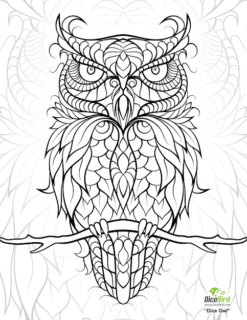 Diceowlfree Printable Adult Coloring Pages