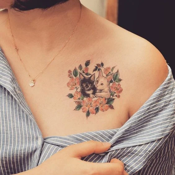 Tatuajes para chicas de gatos