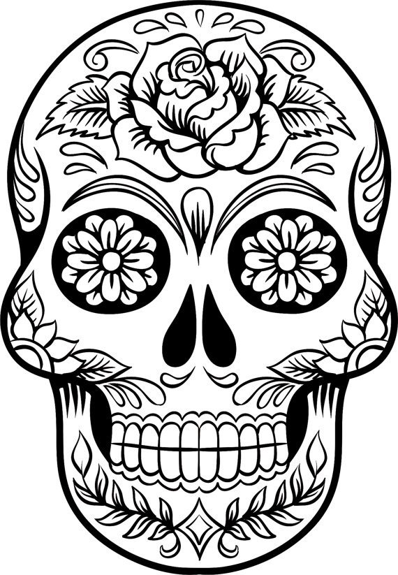 Day Of The Dead Coloring Pages 1