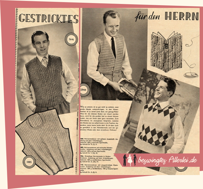 50er Jahre, 1952, Modezeitschrift, Wiener Strickmode