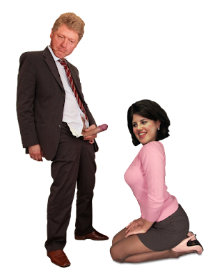 Bill Clinton getting oral from Monica erotic PNG