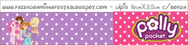 Polly Pocket in Pink and Purple Free Printable Labels.