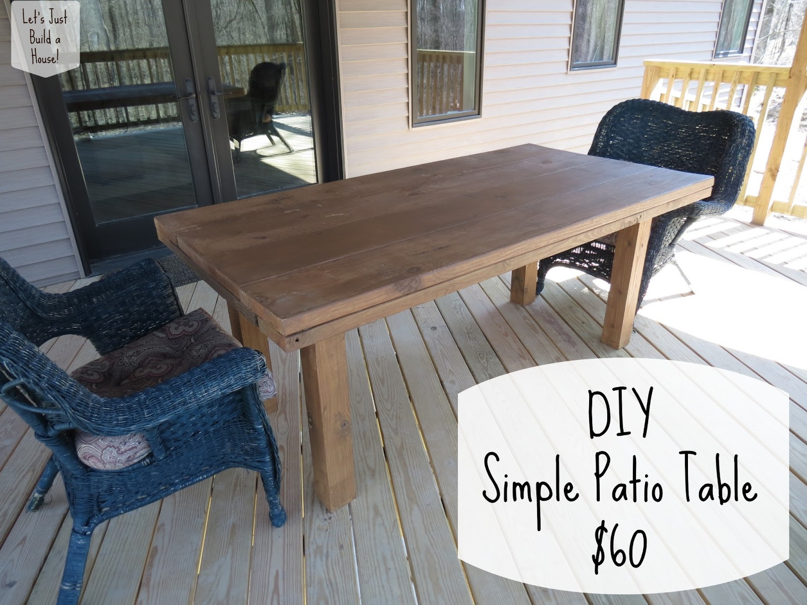 Let's Just Build a House!: DIY Simple Patio Table Details