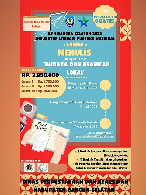 Lomba Menulis Inkubator Literasi Tema oleh Dinas Perpustakaan dan Kearsipan Basel Dan Perpusnas RI