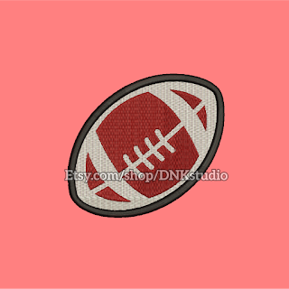 Rugby ball Applique Embroidery Design